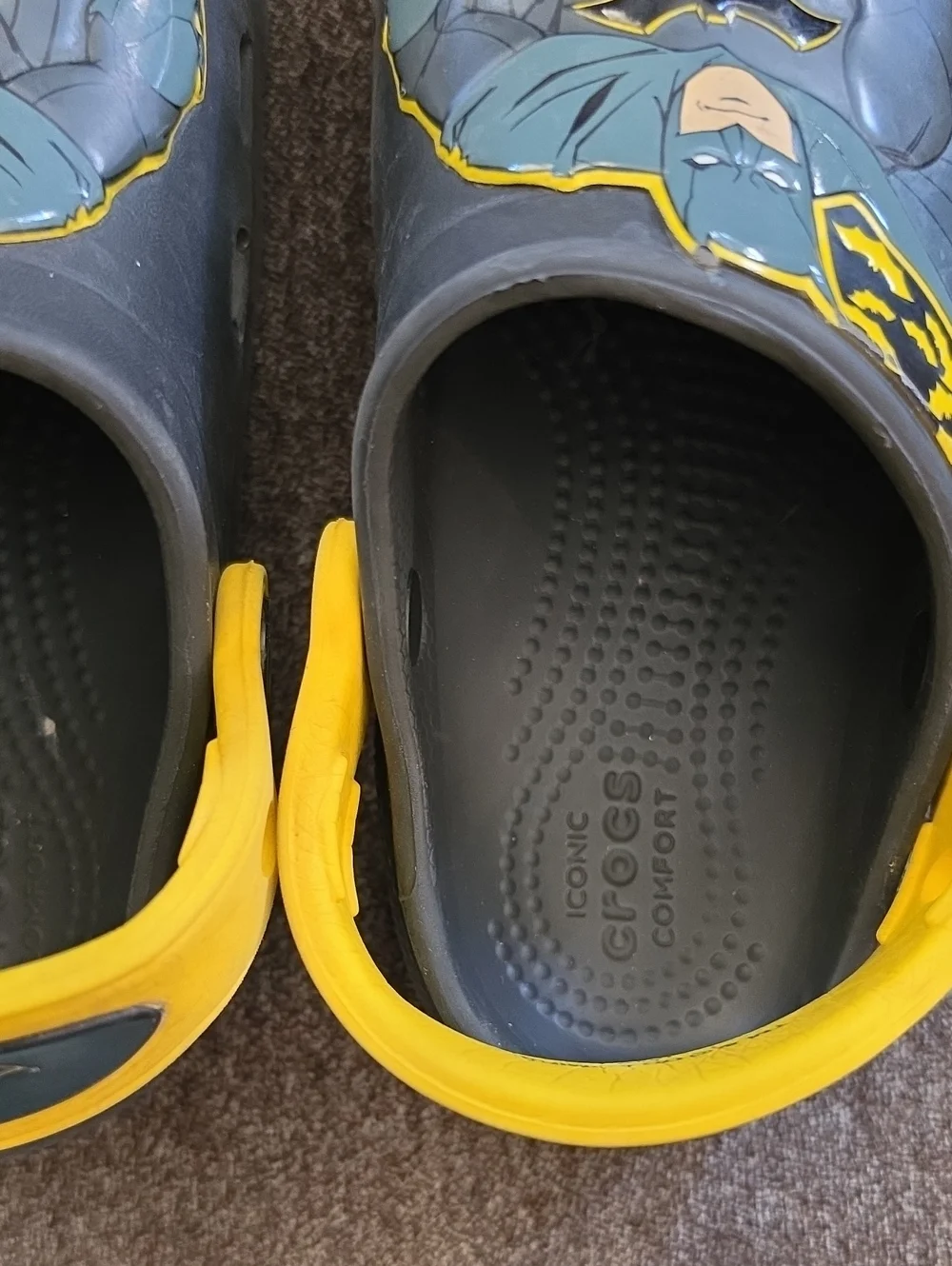 CROCS Kids Batman Sandals - Black and Yellow